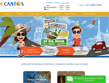Tablet Screenshot of 4cantosturismo.com.br